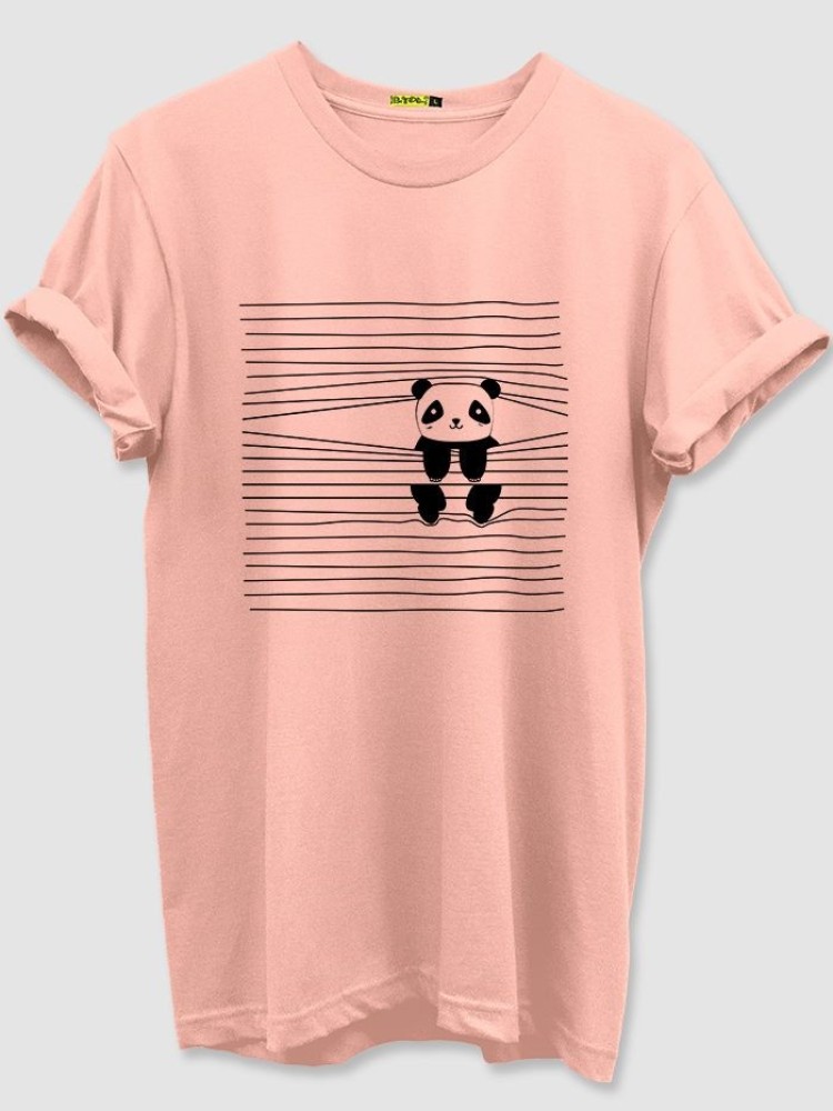 Peeping Panda Half Sleeve T-shirt for Men