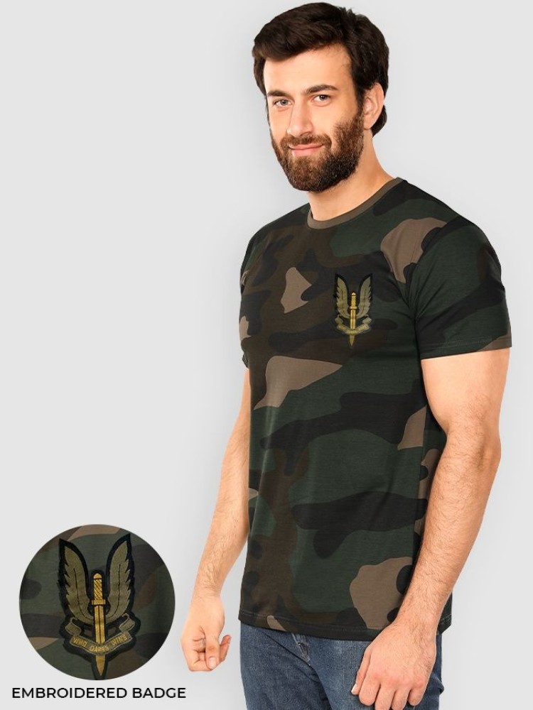 Camo Balidaan Badge Half Sleeve T-shirt for Men