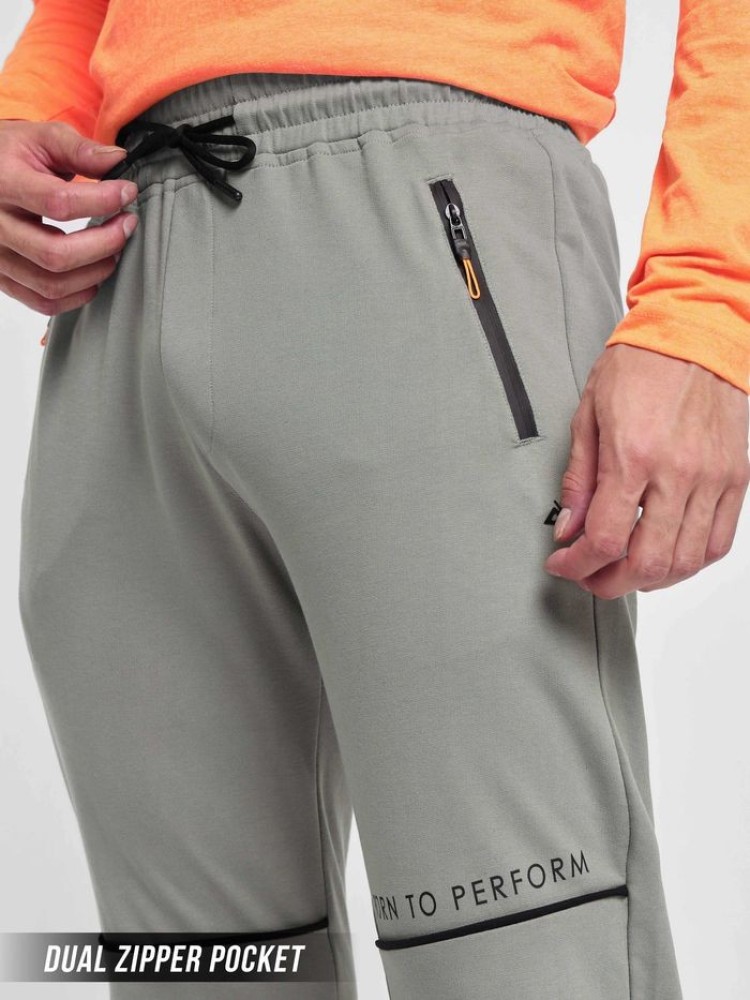 Solid Cloud Grey Knitted Men Jogger