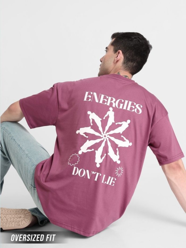 Energies Dont Lie Printed Oversized T-shirt for Men