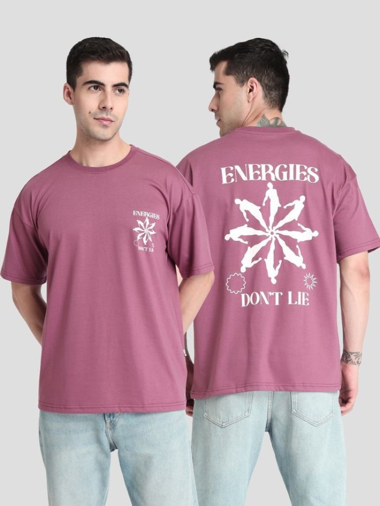 Energies Dont Lie Printed Oversized T-shirt for Men