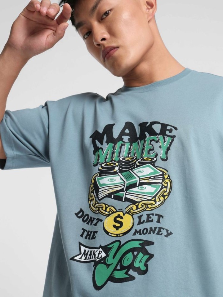 Make Money Printed Oversized T-shirt for Men