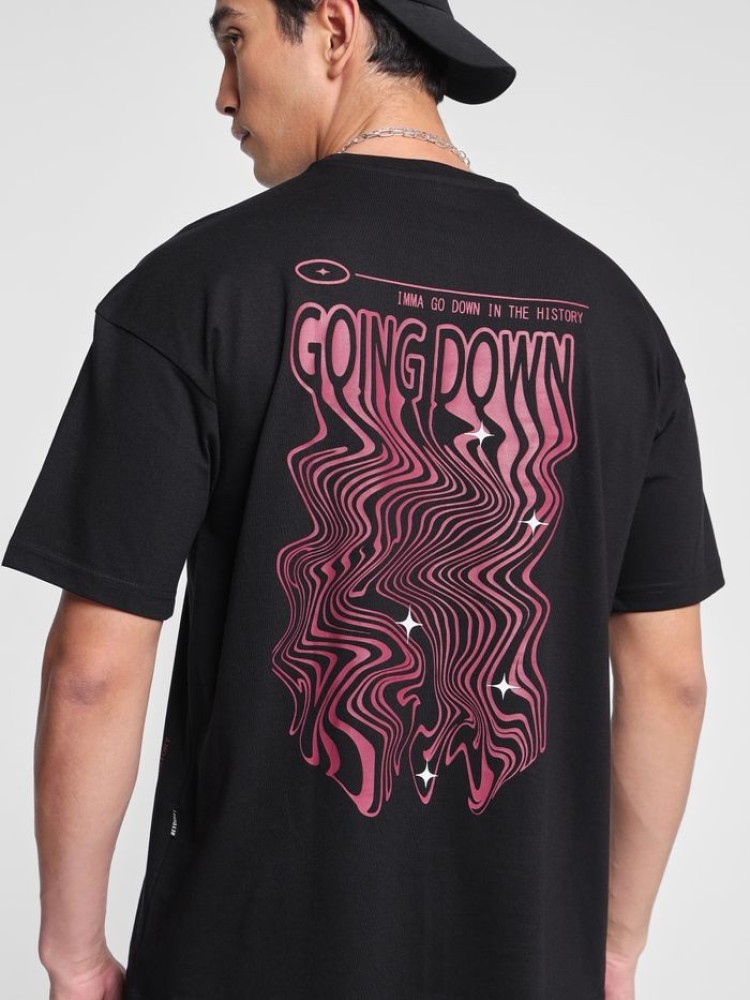 Going Down Printed Oversized T-shirt for Men