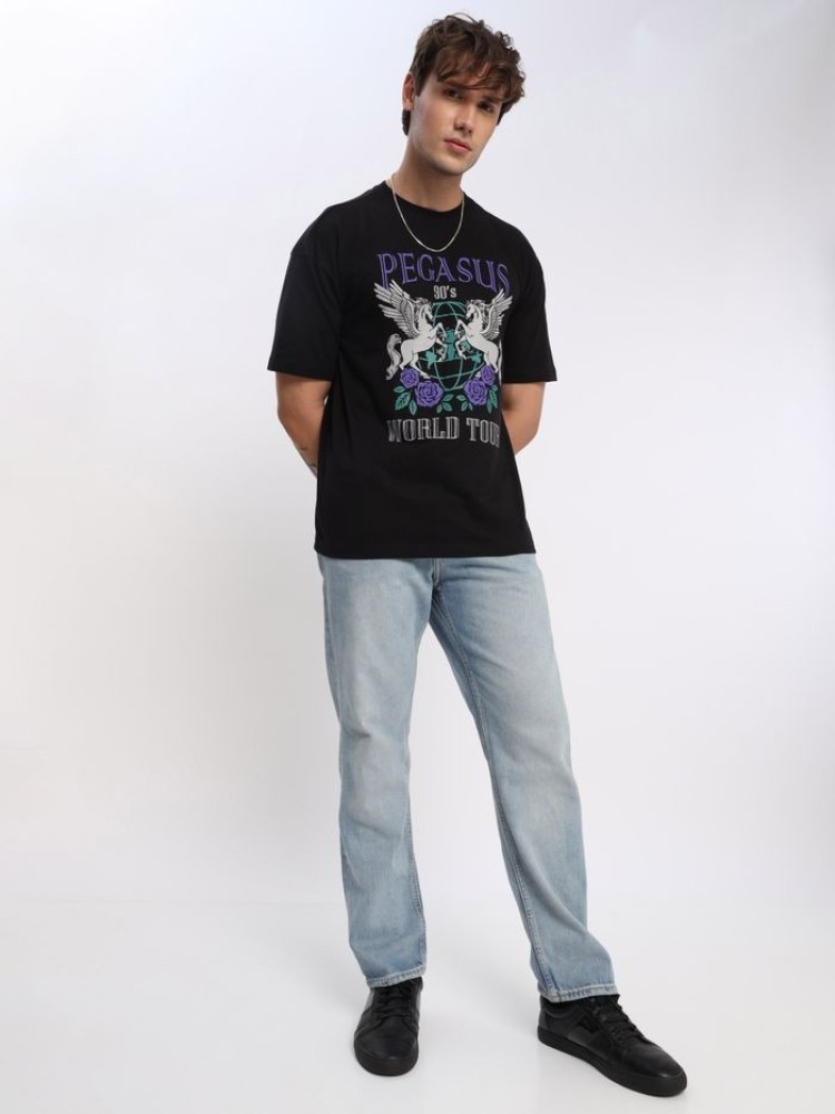 Pegasus Printed Oversized T-shirt for Men