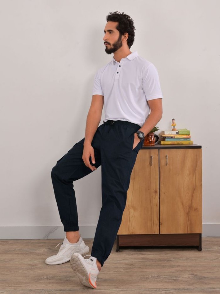 Dark Blue Cargo Men Jogger Pants