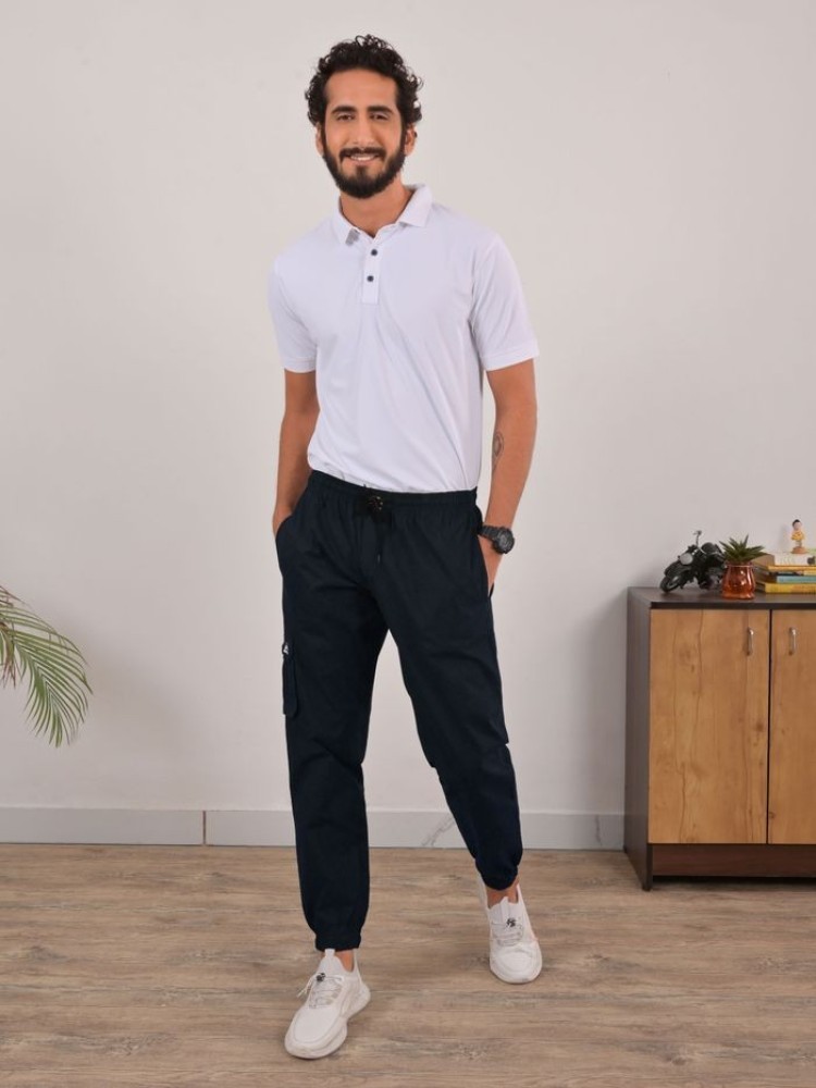 Dark Blue Cargo Men Jogger Pants