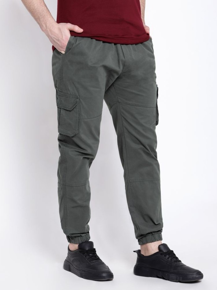 Matte Grey Dual Pocket Cargo Joggers