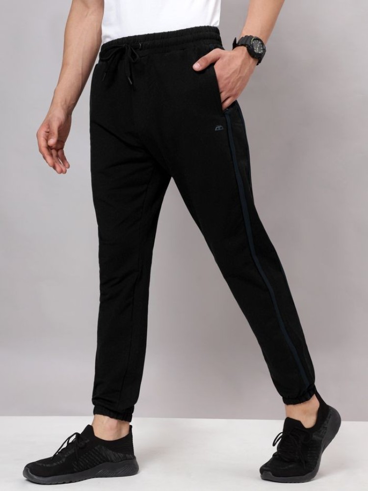 Black Striped Men Sweatpants