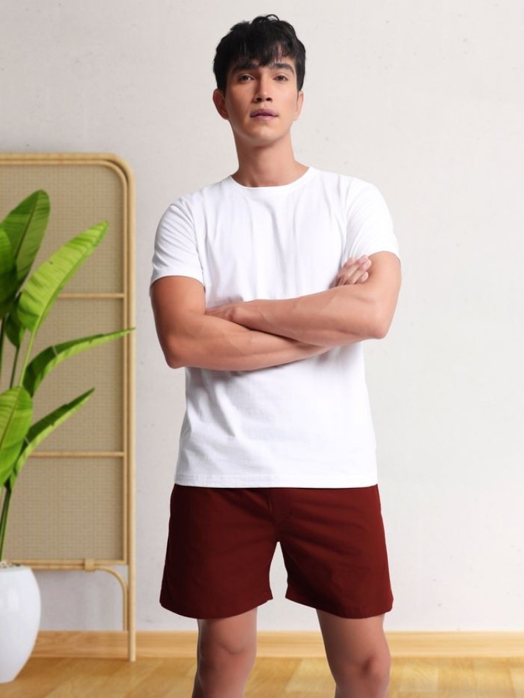 Plain Burgundy Mens Boxer