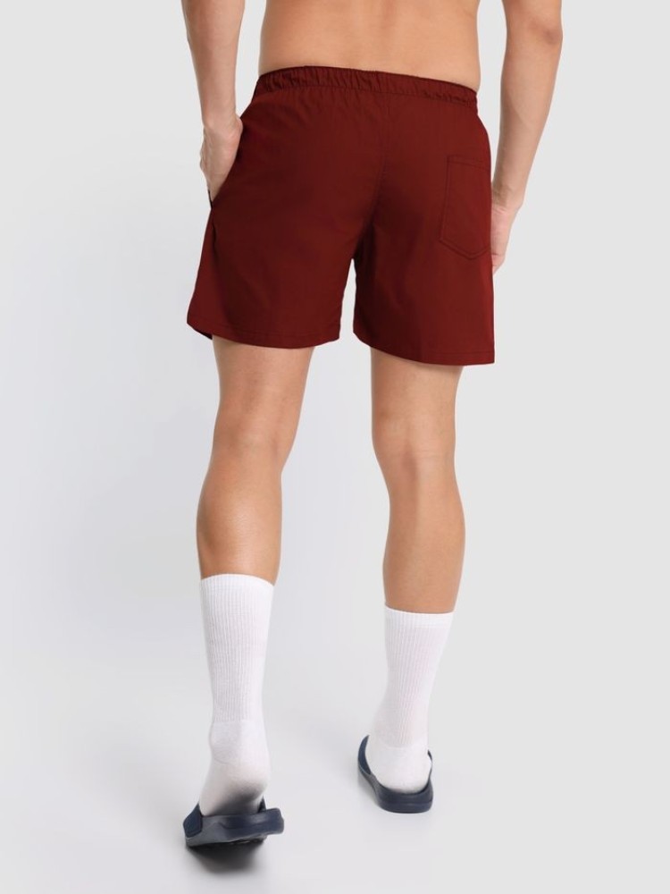 Plain Burgundy Mens Boxer