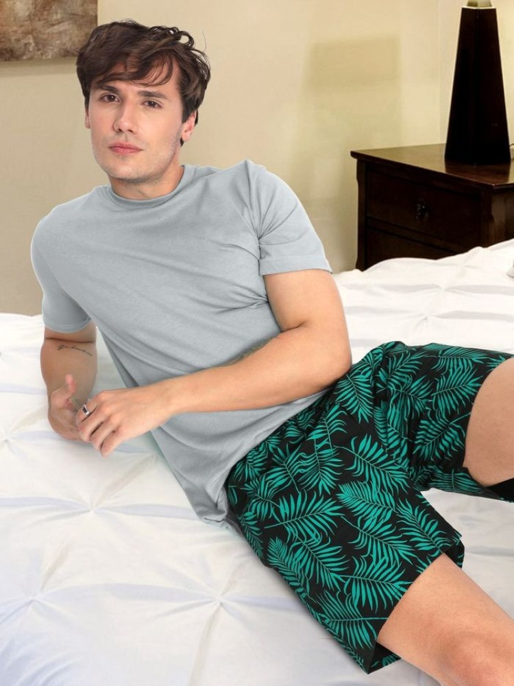 Tropical Leaves Printed Mens Boxers