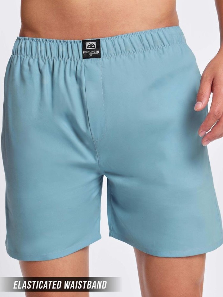 Plain Sky Blue Mens Boxer