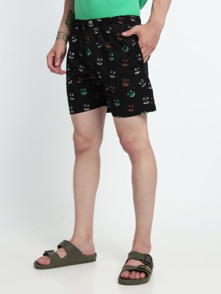 Scribble Smiley Printed Mens Boxers