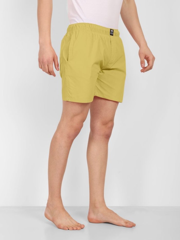 Plain Dusty Yellow Mens Boxer