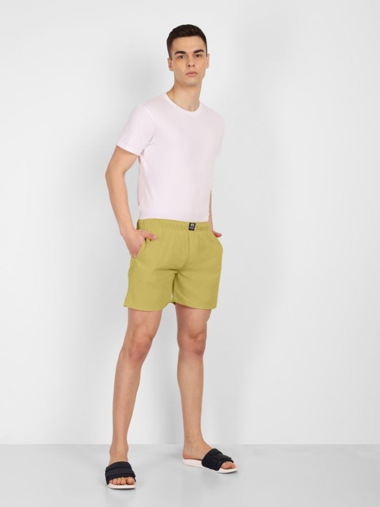 Plain Dusty Yellow Mens Boxer