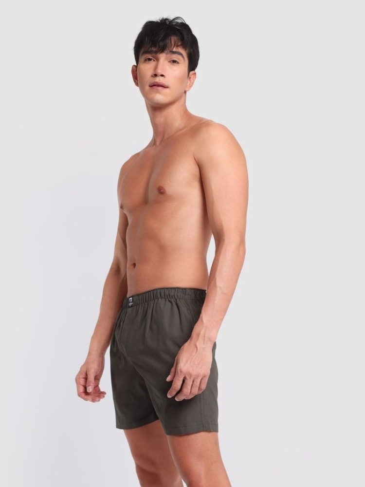 Plain Grizzle Gray Mens Boxers