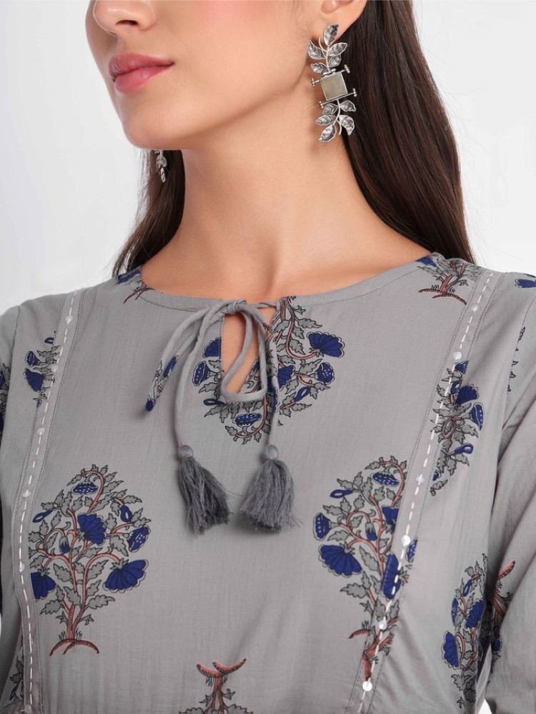 Block Printed Anarkali Kurti