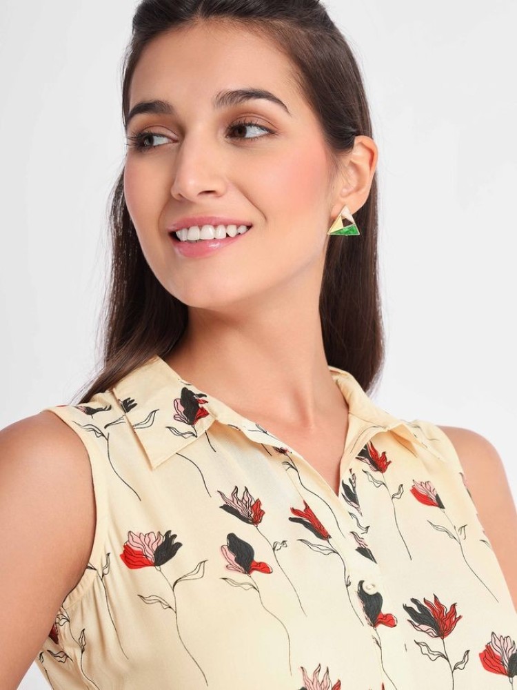 Floral Collar Flare Kurta