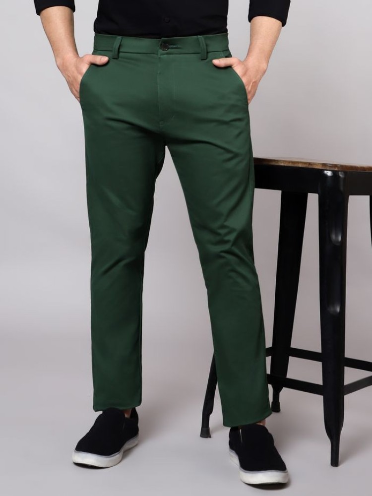 Bottle Green Chinos for Men