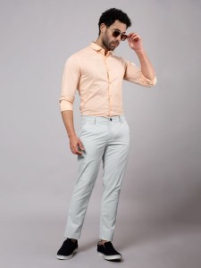 Silvery White Chinos for Men