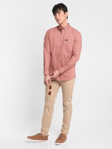 Classic Peach Oxford Shirt for Men