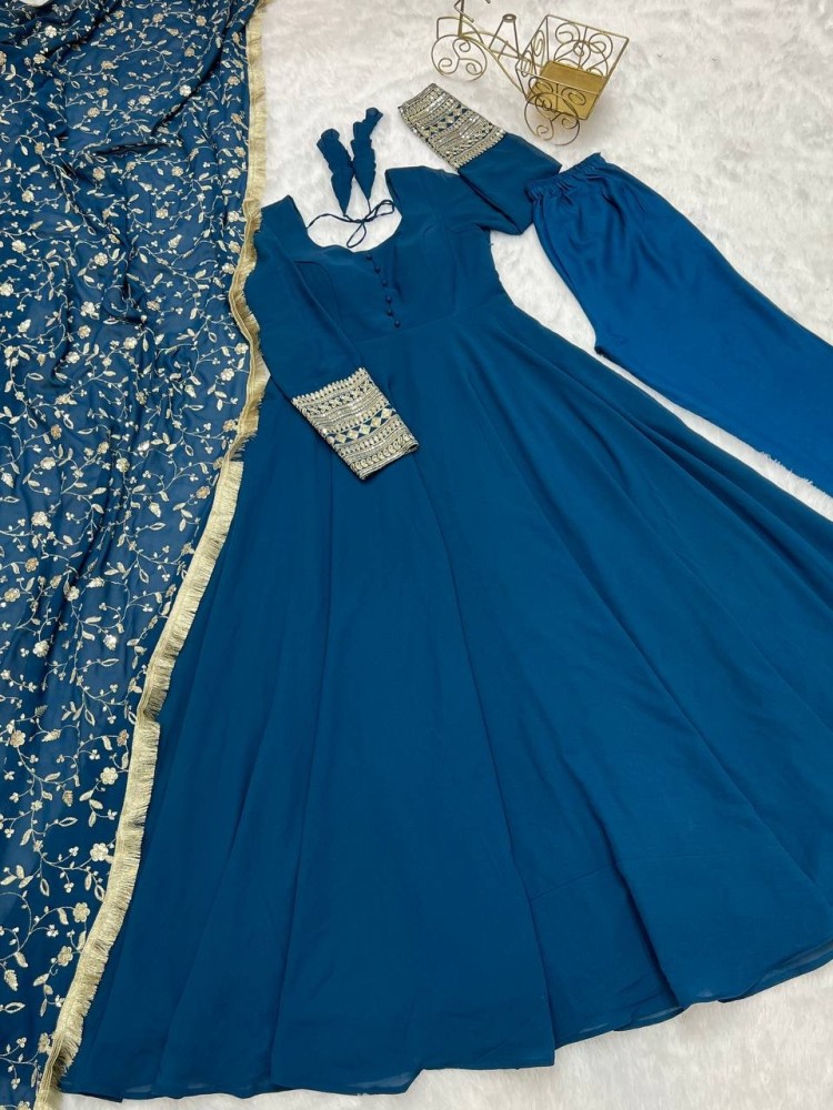 NEW BLUE GEORGEETE ANARKALI