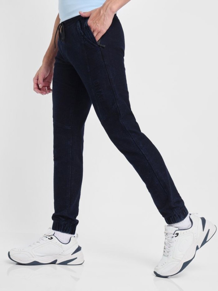 Dark Blue Denim Joggers