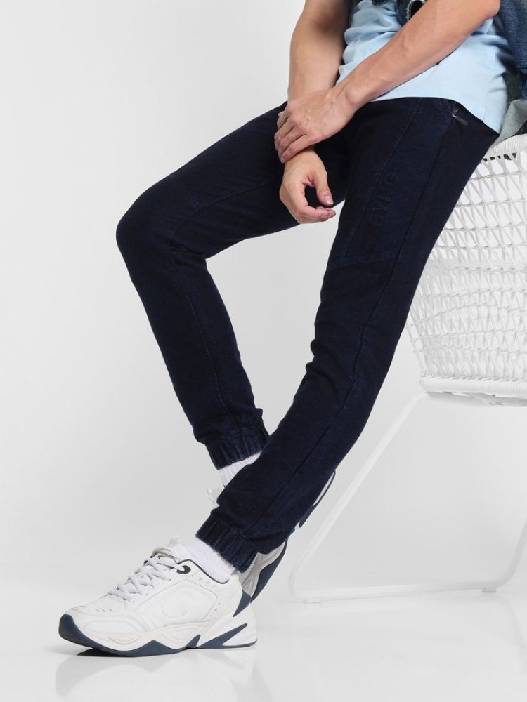 Dark Blue Denim Joggers