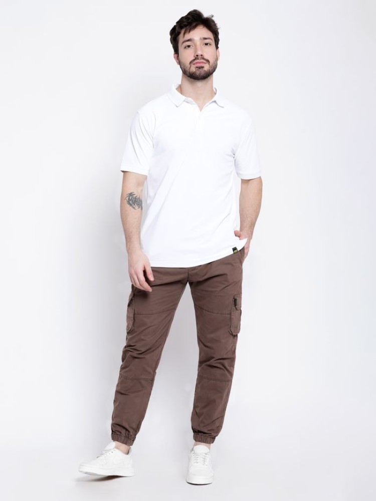 Caramel Brown Dual Pocket Cargo Joggers