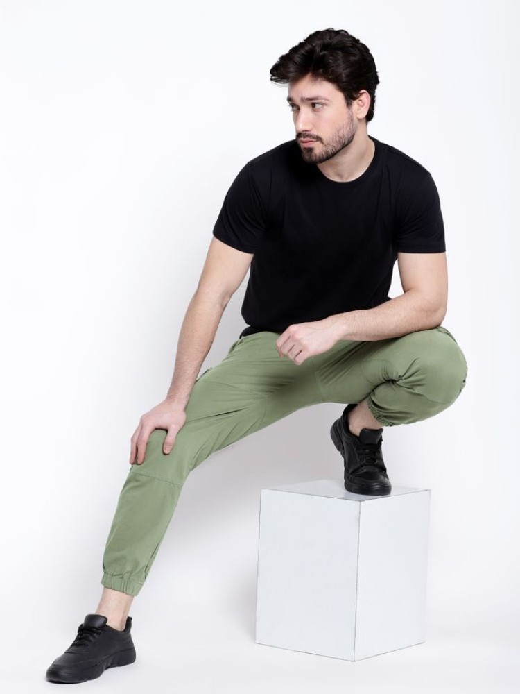 Pale Olive Dual Pocket Cargo Joggers