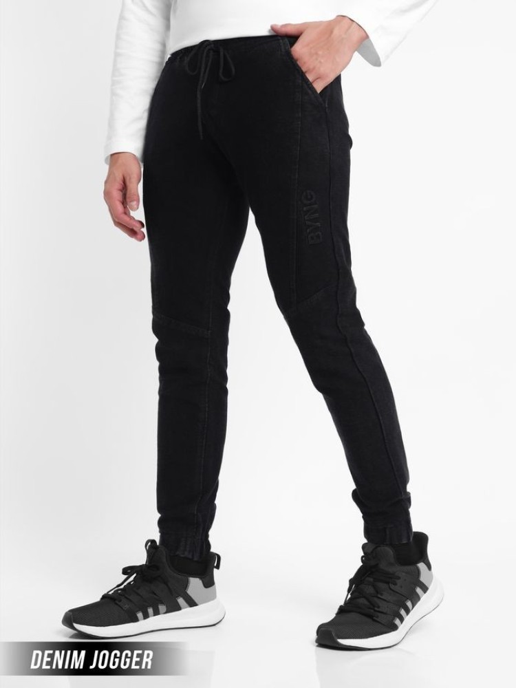 Black Denim Joggers