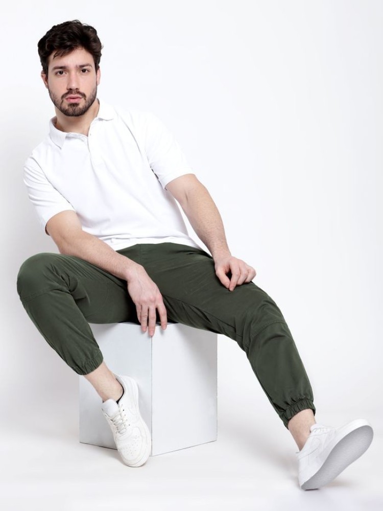 Crocodile Green Dual Pocket Cargo Joggers