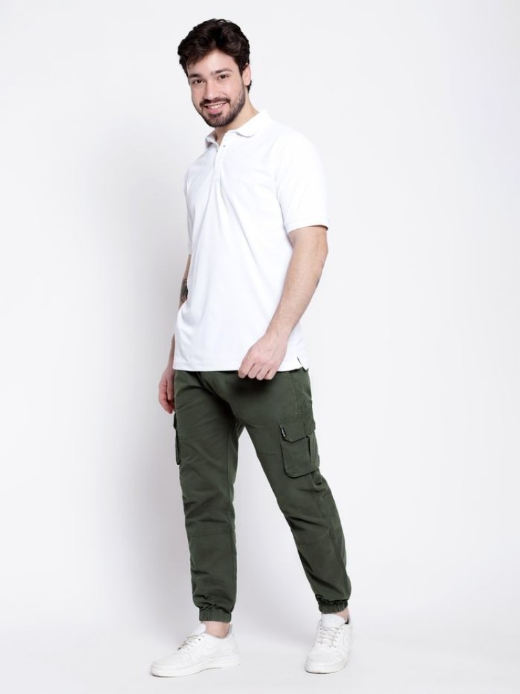 Crocodile Green Dual Pocket Cargo Joggers