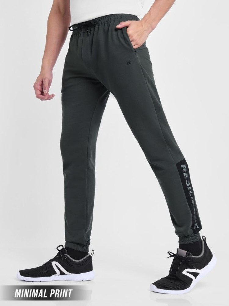 Ash Grey Panelled Knitted Men Jogger