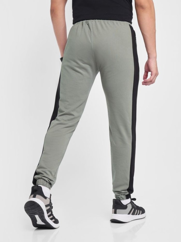 Platinum Grey Striped Knitted Men Jogger