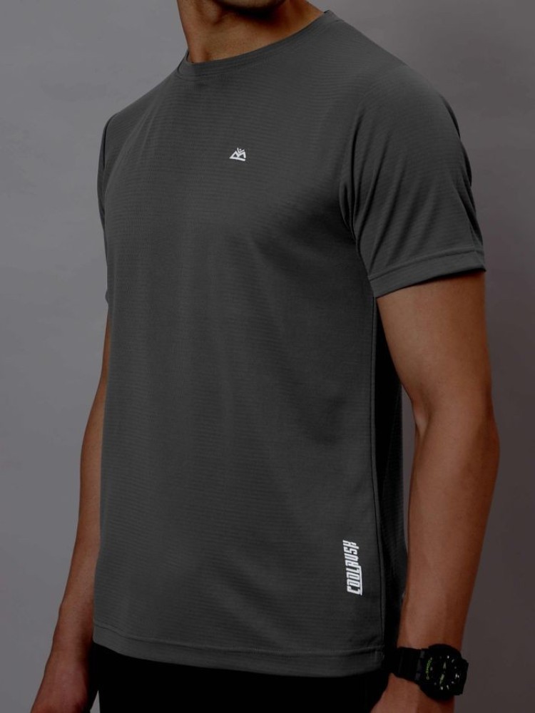 Cool Rush: Dusky Grey Men Active T-shirt