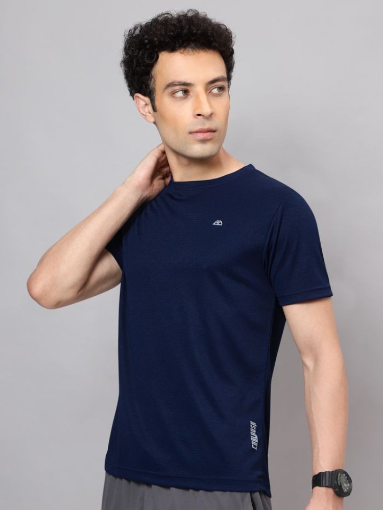 Cool Rush: Navy Blue Men Active T-shirt