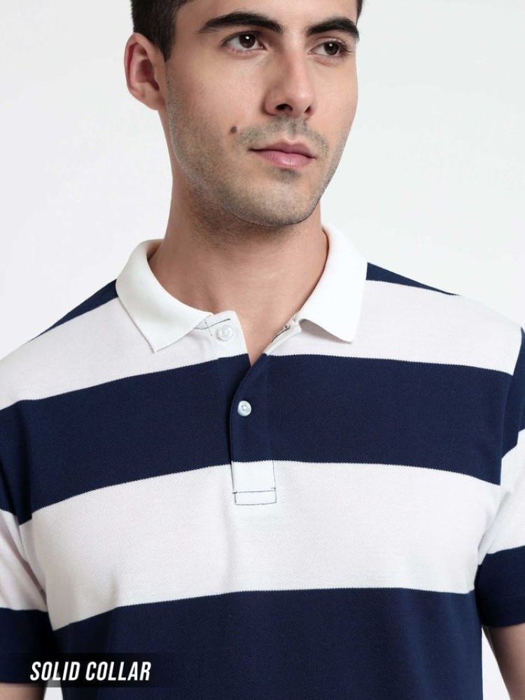 Blue White Dual Color Polo T-shirt