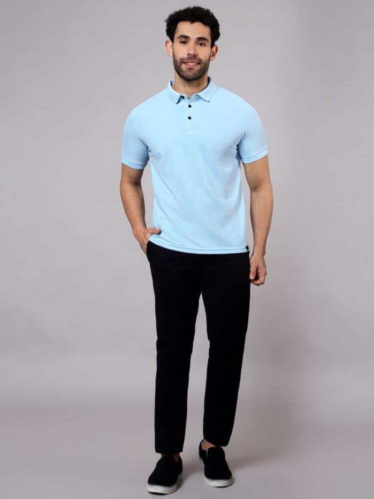 Ice Blue Mens Polo T-shirt