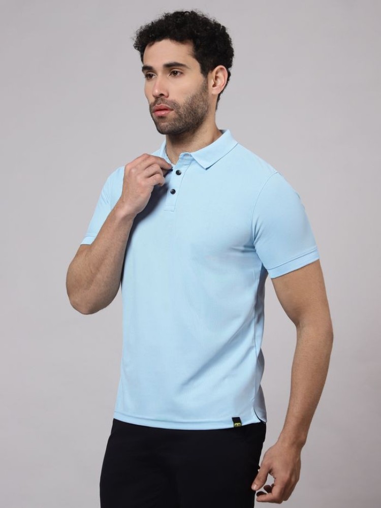 Ice Blue Mens Polo T-shirt