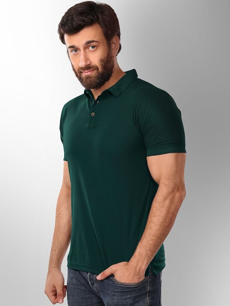 Lush Green Mens Polo T-shirt