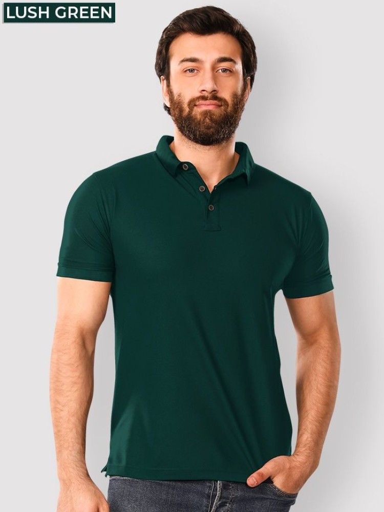 Lush Green Mens Polo T-shirt