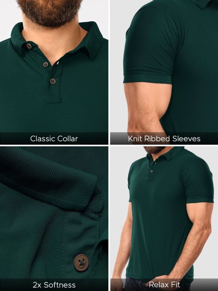 Lush Green Mens Polo T-shirt