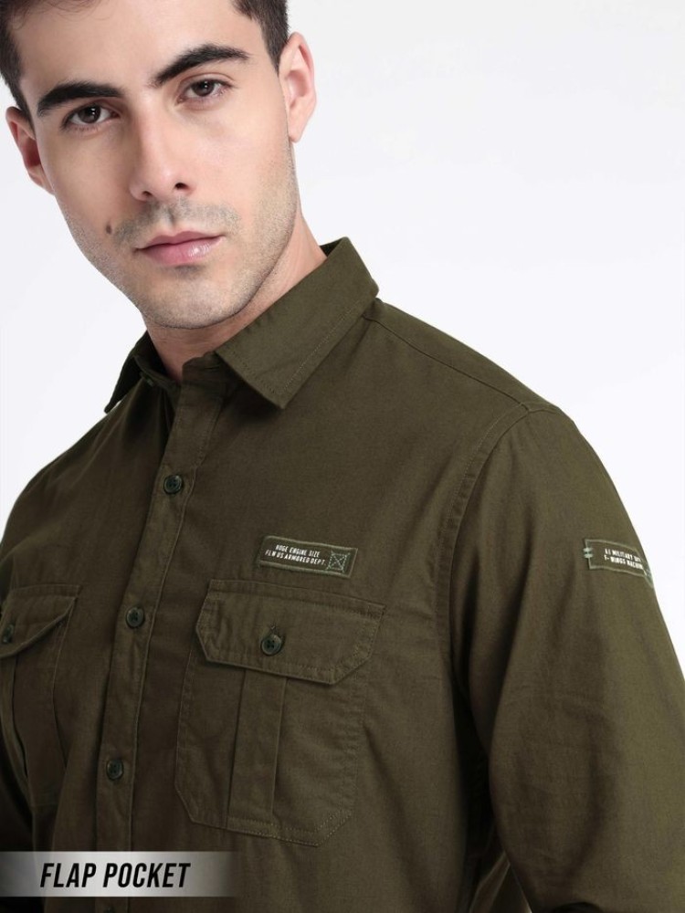 Dark Olive Urban Shirt for Men